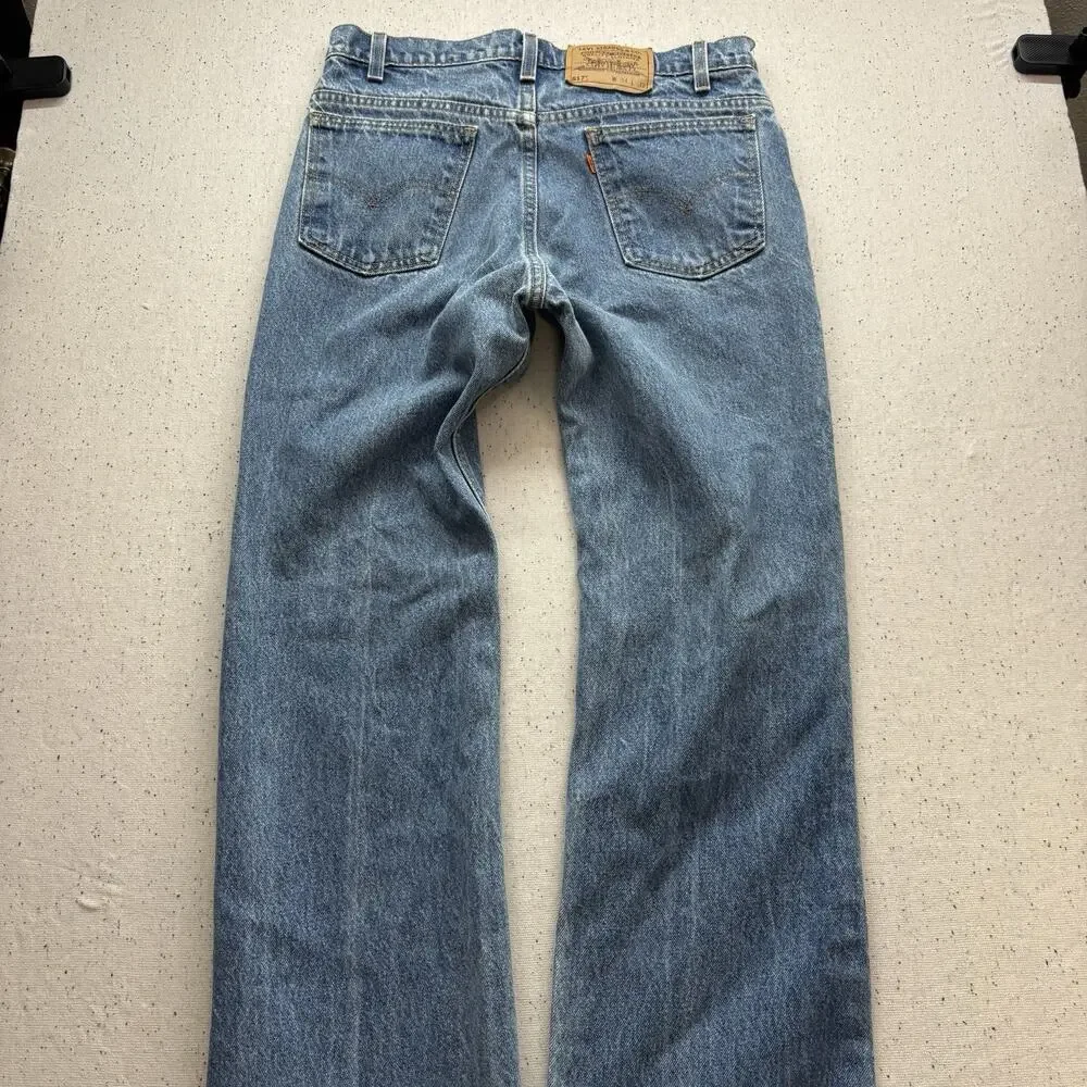Vintage Levis 517 Orange Tab Bootcut Jeans Men 34x32 Made in USA 1997 575 Vtg - Picture 4 of 6
